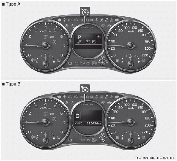 Kia Picanto - cluster - Features of vehicle