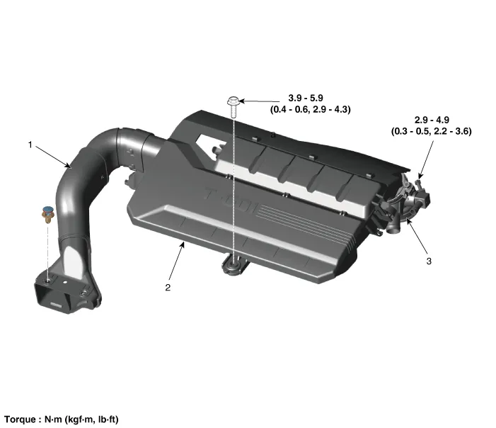 Kia Picanto JA Air Cleaner Intake And Exhaust System Kia Picanto JA Air Cleaner Intake And Exhaust System